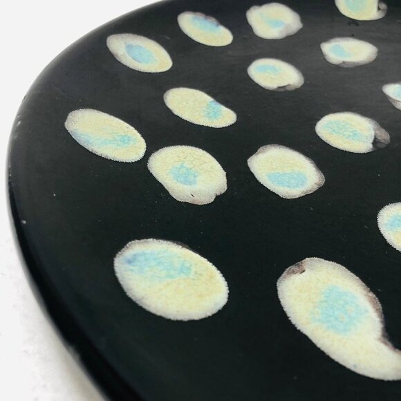 Handpaint Platter 13" Big Serving Tray Dish Plate Funny Grill Meat Lover Black - Picture 7 of 12